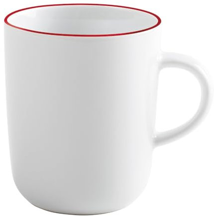 KAHLA 575335A69971C Pronto Line Becher 0,35 l Line cherry red | Becher mit roter Linie aus Porzellan