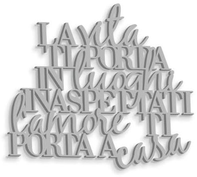 Declea Home Decor Decorazione Murale frase scritta su legno La vita ti porta in luoghi inaspettati, Scritta in legno famiglia casa per decorare le pareti