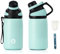 Fjbottle Gourde Isotherme avec Couvercle Magnétique - 400ml/600ml/800ml/1L/1.5L - Bouteille Isotherme Étanche sans BPA, Gourde Inox Bouche Standard, Gourde Enfant pour Sport, Gym, Voyage