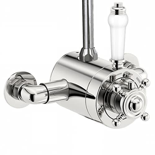 Thermostatic Traditional Exposed Shower Mixer Valve 135mm 165mm Centres 3/4 Top