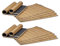 Relaxdays 24 teiliges Tischset, Platzdeckchen aus Bambus, Rutschhemmende Unterseite, Platzset abwischbar, 30 x 45 cm, Natur