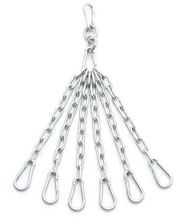 Geezers Boxing Heavy Duty Punch Bag Chain Set 6 Hook.