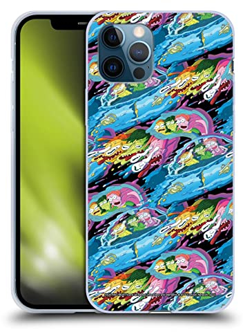 Head Case Designs Offizielle Rick and Morty Warp-Muster Grafiken Für Staffel 5 Gelhülle [Militärischer Schutzgrad] Kompatibel Mit Apple iPhone 12 / iPhone 12 Pro Und Kompatibel Mit MagSafe