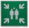 Hinweisschild „Sammelstelle“ - 60,0 x 60,0 cm - Alu geprägt - Fluchtwegschilder nach Norm - DIN EN ISO 7010 E007 - ASR A1.3 E007 - Betriebsausstattung24®