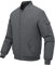 donhobo Men's Winter Flight Jackets,Mens Baseball Bomber Jacket Winter Windproof Warm Coats with Zipper Pockets Grey L