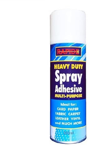 Multi Purpose Spray/Carpet/Contact/Heavy Duty Adhesive Spray for Carpet Vinyl Cardboard foil Card Paper Leather Craft Fabric & Man More (Multi Purpose Adhesive)