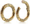 Vankula Ohr Gewichte Flesh Tunnel Weights Hangers Creolen Edelstahl für männer damen Ohrpiercing Gestreckte Schmuck 6mm Gold 2