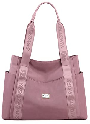 NICOLE & DORIS Borse a Tracolla Grande Borse a Spalla Leggero Borsa a Mano Elegante Borsa Tote Borsetta Multitasche Borsa Shopper Borsone da Viaggio Rosa