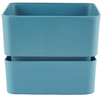 ECOMACETAS FLOWERPOT STORE Macetas Pequeñas Cuadradas de Plástico. Maceta Suculentas, Mini Macetas, con Plato Incluido. (1, 12 cm)