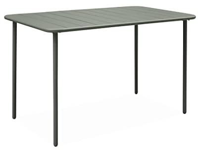 Alice's Garden Gartentisch aus Metall, 4 Plätze, Savanne, Amelia, 120 x 70 cm