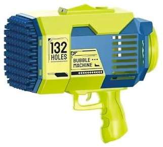 Bazooka Bubble® Grün | Seifenblasenmaschine | Automatisches Rocket-Spielzeug mit 69 Löchern | Outdoor-Spiel für Kinder und Erwachsene | 100% Fun-Wasserspiel | Sommer | OriginalCup®