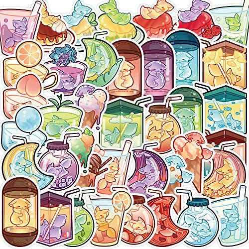40 Pcs Beverages Stickers for Kids Teens Adults Boys Girls,Stickers Pack for Laptop,Skateboard,Luggage,Car,Bike,Cup,Computer,Water Bottle Decor,Drinks Vinyl Waterproof Sticker Decals
