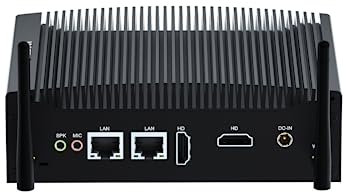 WEIDIAN lüfterloser Industrie PC, lüfterlos Fanless Mini PC i5 8350U, Industrial Computer 2HD Dual Display, WiFi, BT, 2 Gigabit Ethernet, 8USB, 2RS232 COM, VESA, Win11 (8GB RAM/128GB SSD)
