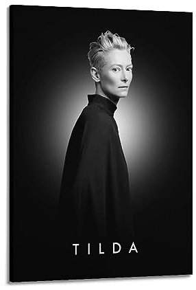 VZRSQZK Poster mit Schauspielerin Tilda Swinton, dekoratives Gemälde, Leinwand, Wandposter und Kunstdruck, modernes Familienschlafzimmer-Dekor-Poster, 20 x 30 cm