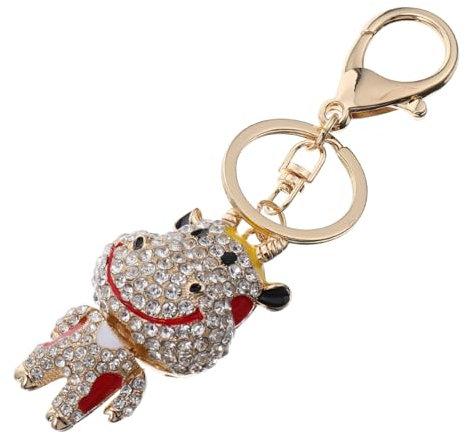 Amosfun 1stk Schlüsselanhänger Feng-shui-ornament Kuh-anhänger Taschenanhänger Schlüsselring-taschenverzierung Taschendekoration Ochse Neu Zinklegierung Rucksack Mann Tasche Dekoration