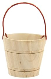 FADEDA Holzkübel/Höhe:3 cm/handbemalt/detailgetreue Krippen Figuren - Weihnachten Tisch Dekoration Krippe Zubehör