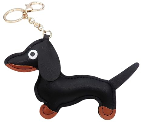 ECHOLOCATE 1 Stück Dackel-Schlüsselanhänger, kreativer Schlüsselanhänger, Taschenanhänger, Dackel-Anhänger, Geschenk für Dackel-Liebhaber, Geburtstagsgeschenk