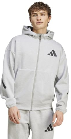 adidas Men's New Z.N.E. Zip-Hoodie Medium Grey Heather L