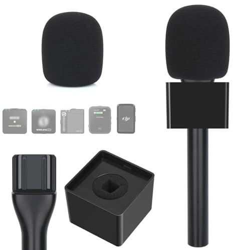 YOUSHARES Lavalier Mikrofongriff für RODE Wireless GO/GO 2/ME/Pro & DJI Mic 1/2 - Inklusive Mic Flag & Foam Windschutzscheibe