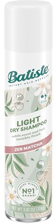 Batiste Light Dry Shampoo, Zen Matcha, Invisible Finish, Refresh Hair & Absorb Oil Between Washes, 3.81 Oz