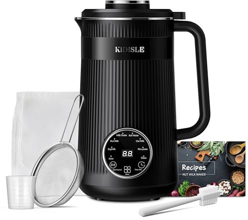 KIDISLE 32oz Automatic Soy Machine for Homemade Almond, Oat, Coconut, Soy, Plant Based Milks and Non Dairy Beverages with Delay Start/Keep Warm/Self-Cleaning/Boil Water