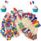 100 Verschieden Länder Flagge Zahnstocher Flagge Cocktail Picks mit Doppelseitig Druck Verschieden Nationalflagge Lebensmittel Obst Picker Papier Kuchen Topper Sticks für Party Deko