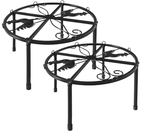 PAGJHRFJG 2 PCS Iron Stand Holder for Waterer, with 4 Legs, for Buckets Barrels