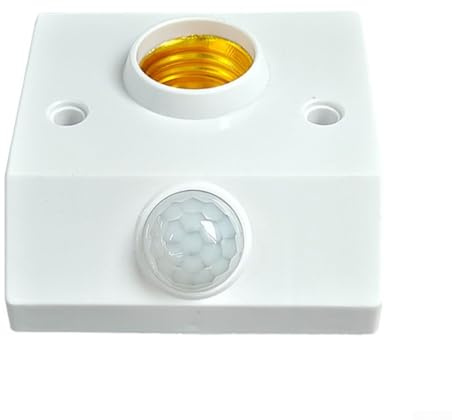 Yuanpgky Support de lampe intelligent avec détecteur de mouvement infrarouge pour ampoules E27, distance de détection réglable de 3 à 5 m et retardateur 16/32/262s,