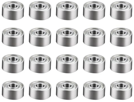 20 Stück 693ZZ Kugellager 3x8x4mm Mini Kugellager Set, Präzise 693ZZ Rillenkugellager aus Stahl für DIY-Projekte, Modellbau, Elektromotoren, Quadcopter und mechanische Anwendungen