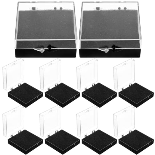 LIGHTAOTAO Display Kasten zur Aufbewahrung von Abzeichen und Anstecknadeln 10 Stück-Pack aus Kunststoff mit Schwammeinsatz Vielseitig und Platzsparend für Sammler und Organizer