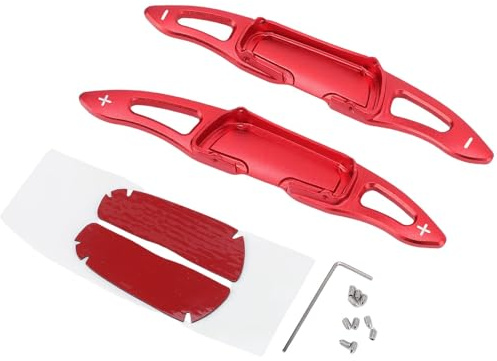 Fabater Lenkrad-Schaltpaddel-Verlängerung aus Aluminiumlegierung, Verbesserte Funktionalität und Ästhetik, Passend für -Schaltpaddel-Fans (Rot)