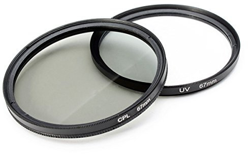 MASUNN 2Pcs 67Mm UV Filtro De Lente Y Polarizante Kit De Filtro Cpl para Nikon Canon