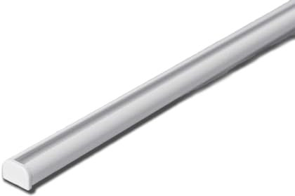 Rollmayer Aluminium Gardinenschiene Mini im Weiß mit Deckenbefestigung (nur Gardinenschiene, 560cm) glänzend 1-läufig Vorhangschiene Innenlaufschiene für Schiebevorhänge, Gardinen und Vorhänge