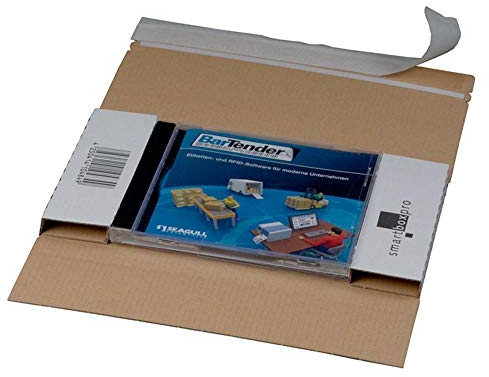 CD-Jewel-Mailer DIN Lang, ohne Sichtfenster, 225x125 mm Versandtasche für CD und DVD 100 Stück
