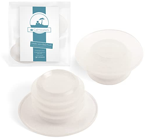 Calmwaters® Universal WC-Hülsen im Doppelpack, Stopfen zur wackelfreien Montage von WC-Sitzen, Für Stand- und Hänge-WCs, Innendurchmesser 8 mm, Kunststoff, Transparent, 27LP2929