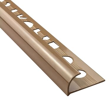 Alu Viertelkreis Profil Fliesen eloxiert, pulverbeschichtet, gebürstet 2,7m 10mm bahama