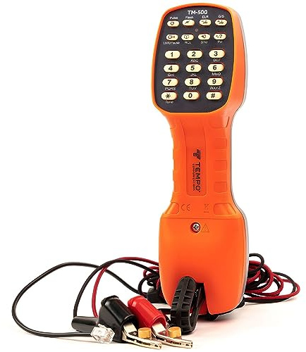 Tempo Communications TM-500 Professionelles Telefon-Test-Set mit abgewinkelten Nagelklemmen (aktuellstes Modell)
