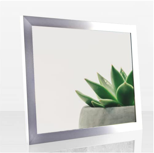 Bilderrahmen Diamond 50x70 cm Alu gebürstet Optik ideal für Diamond Painting mit 1mm antireflex Kunstglas