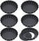 FANTESI 6 Pack Non Stick 4 Inch Quiche Pans Removable Bottom Mini Tart Pans Tart Tins Cases Loose baseTart Mold Cheesecake Pan Tart Mold