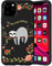 Yoedge Hülle für iPhone SE 2020/7/8(4.7), Flüssig Soft TPU Silikon Schwarz mit Muster Handyhülle 360 Bumper Rundumschutz Dünn Weich rutschfest Stoßdämpfend Schutzhülle Slim Cover, Faultier