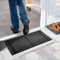 Nicoman BLACK Brush Strip Doormat, Heavy Duty Barrier Dirt-Trapper Aluminium Metal Door Mat
