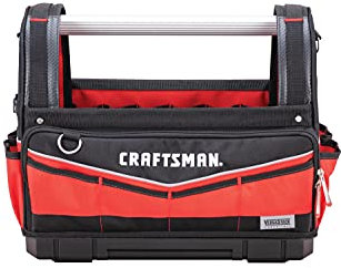 CRAFTSMAN VERSASTACK Robuste Werkzeugtasche, wasserdichter harter Boden, große Werkzeugtasche mit verstellbarem Riemen (CMST17621)