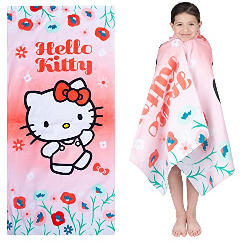 Franco Kinder-Strandtuch, superweich, Baumwolle, 147,3 x 71,1 cm, Hello Kitty