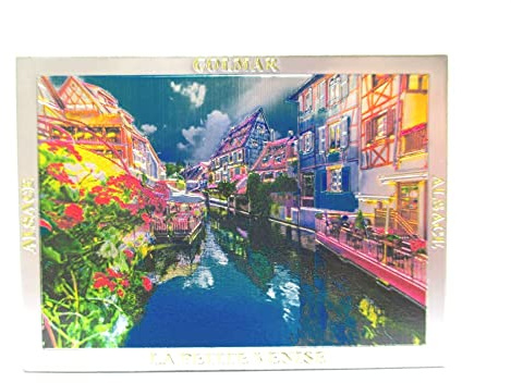 Colmar Magnet Metall Laser Souvenir Frankreich Elsass Alsace
