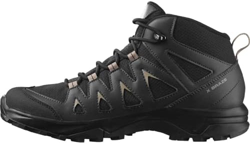 Salomon Herren X Braze Mid Gore-Tex Hiking Shoe, Black/Phantom/Vintage Khaki, 44 EU