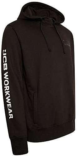 JCB Trade Banner Work Hoodie Black Hooded Jumper (S-XXL)
