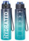Sahara Sailor Trinkflasche, Sport Trinkflasche, [BPA-frei Tritan] 1L/500ML/750ML Auslaufsicher Sport Wasserflasche, Sportflasche für Fahrrad, Camping, Yoga, Gym (1 Flasche)