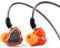 Linsoul 7Hz Salnotes Zero HiFi 10mm Dynamic Driver In-Ear Earphone IEM with Metal Composite Diaphragm Stainless Steel Faceplate Detachable 2Pin OFC Cable (Orange, Without Mic)