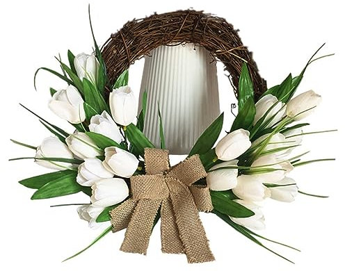 PRETYZOOM Künstlicher Blumenkranz Türgirlande Landhausstil Wandbehang Heimdekoration