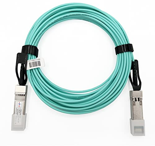 Elfcam® - 1m 10Gb Active Optical Cable (AOC) OM3 SFP+ à SFP+ AOC 10Gbit/s, Compatible avec Freebox Ultra (1 Mètres)